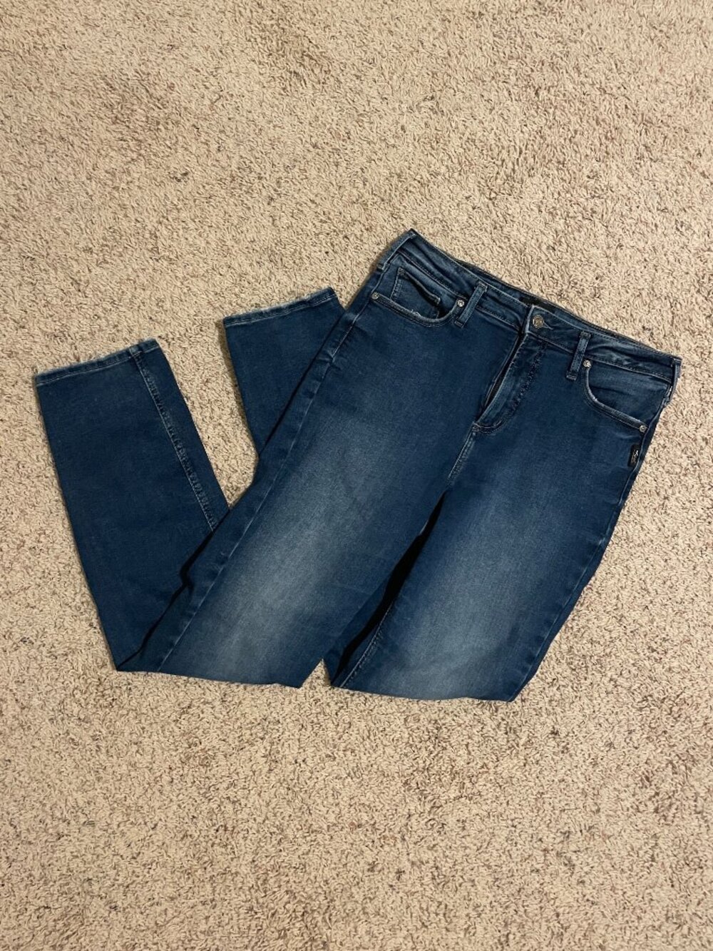 Silver Jeans Co Skinny Jeans LG/L31 (Sz 12-14) Medium-Wash Denim w/ Stretch